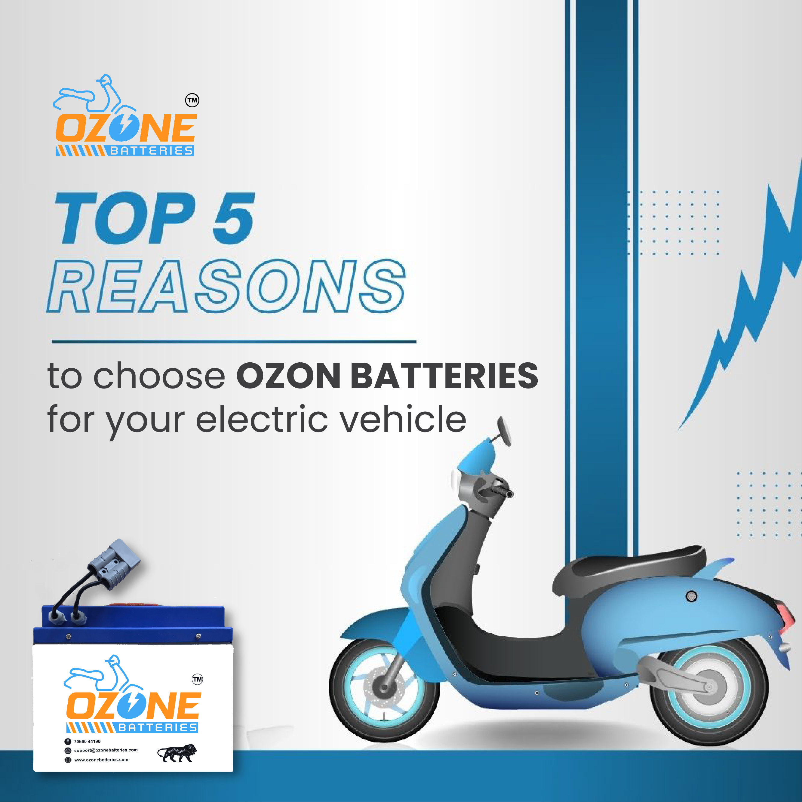 Top 5 Reasons to Choose Ozone Batteries for Your Electric Vehicle